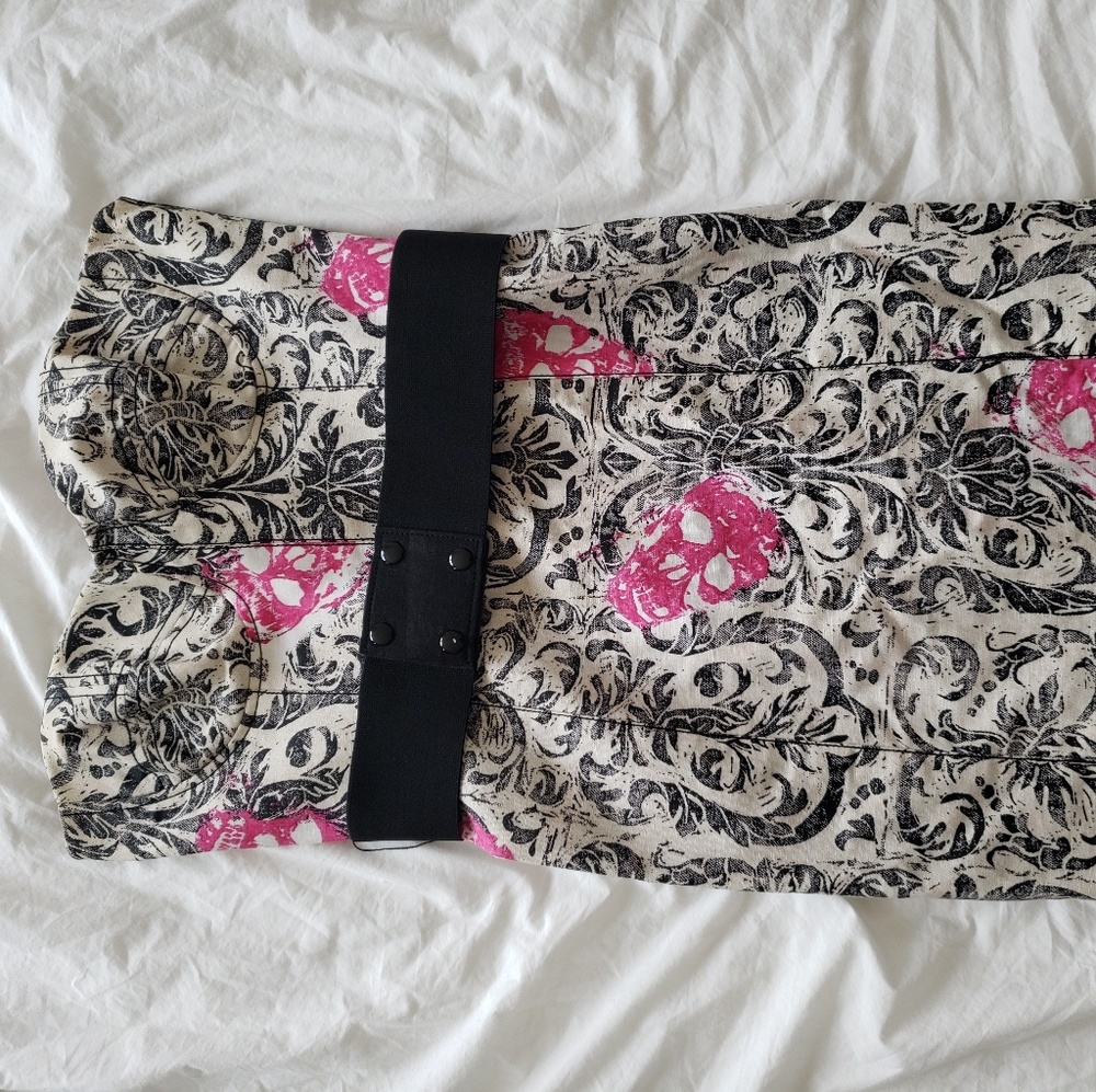 Rachel Roy Skull Strapless Dress